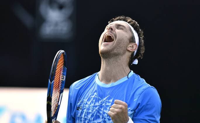 Michael Berrer (GER) jubelt nach Gewinn des Matches 06.06.2016 Tennis Mercedes-Cup Stuttgart Weißenhof 04.06..-12.06.2016 MercedesCup Stuttgart Weißenhof 2016