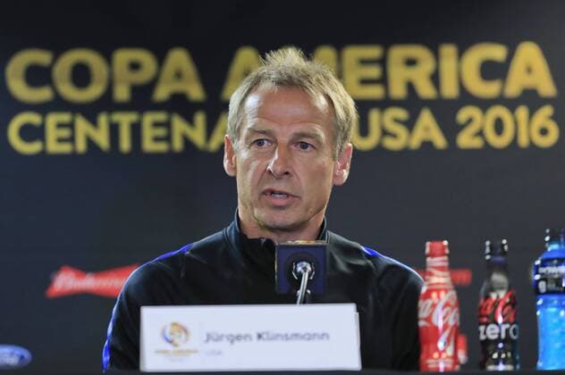 Copa America, PK Nationalteam USA mit Trainer Klinsmann US team coach Jurgen Klinsmann during a presser, a day before of the A group match against Costa Rica for Copa America Centenario 2016 at Soldier Field, Chicago, United States. US TEAM COACH PRESSER !ACHTUNG: NUR REDAKTIONELLE NUTZUNG!  CH01 20160606-636008507439596321