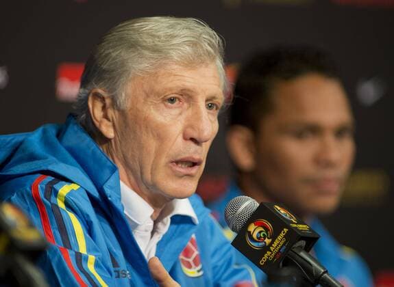 Jose Nestor Pekerman, coach of the national team Nationalteam of Colombia during a press conference PK Pressekonferenz at the Rose Bowl Stadium in Pasadena California on Monday June 6, 2016. The team is preparing for the Copa America Centenario 2016 game on Tuesday at the Rose Bowl stadium in Pasadena California. Press conference of the coach of the National Team of Colombia !ACHTUNG: NUR REDAKTIONELLE NUTZUNG!  PAS03 20160607-636008690549731279