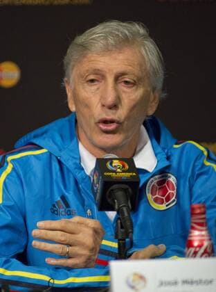 June 6, 2016 - Pasadena, California, U.S - Jose Nestor Pekerman, coach of the national team Nationalteam of Colombia during a press conference PK Pressekonferenz at the Rose Bowl Stadium in Pasadena California on Monday June 6, 2016. The team is preparing for the Copa America Centenario 2016 game on Tuesday against Paraguay at the Rose Bowl stadium in Pasadena California. Colombia practice at Rose Bowl - ZUMAp124