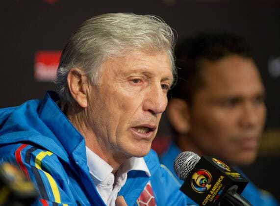 June 6, 2016 - Pasadena, California, U.S - Jose Nestor Pekerman, coach of the national team Nationalteam of Colombia during a press conference PK Pressekonferenz at the Rose Bowl Stadium in Pasadena California on Monday June 6, 2016. The team is preparing for the Copa America Centenario 2016 game on Tuesday against Paraguay at the Rose Bowl stadium in Pasadena California. Colombia practice at Rose Bowl - ZUMAp124