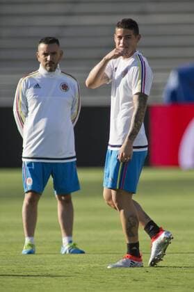 June 6, 2016 - Pasadena, California, U.S - James Rodriguez of the national team Nationalteam of Colombia during their practice at the Rose Bowl Stadium in Pasadena California on Monday June 6, 2016. The team is preparing for the Copa America Centenario 2016 game on Tuesday at the Rose Bowl stadium in Pasadena California. Colombia practice at Rose Bowl - ZUMAp124