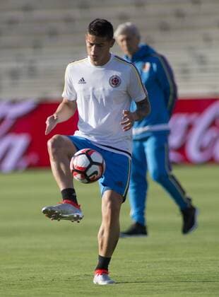 June 6, 2016 - Pasadena, California, U.S - James Rodriguez of the national team Nationalteam of Colombia during their practice at the Rose Bowl Stadium in Pasadena California on Monday June 6, 2016. The team is preparing for the Copa America Centenario 2016 game on Tuesday at the Rose Bowl stadium in Pasadena California. Colombia practice at Rose Bowl - ZUMAp124