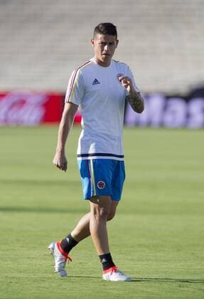 June 6, 2016 - Pasadena, California, U.S - James Rodriguez of the national team Nationalteam of Colombia during their practice at the Rose Bowl Stadium in Pasadena California on Monday June 6, 2016. The team is preparing for the Copa America Centenario 2016 game on Tuesday at the Rose Bowl stadium in Pasadena California. Colombia practice at Rose Bowl - ZUMAp124