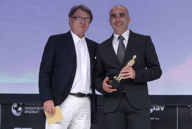 Award Soccer Oscar 06.06.2016., Zagreb, Croatia - The Westin Hotel was held awards ceremony Soccer Oscar organized by the Football union and Croatian newspapers Sportske novosti News).Bruno Maric, Miroslav Ciro Blazevic.  IgorxKralj PIXSELL