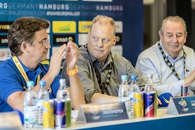 Frank Mackerodt mit Hannes Jagerhofer FiVB Worldtour Major Hamburg