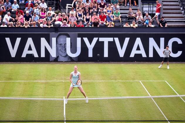Belgian Alison Van Uytvanck pictured ahead of a tennis game between Belgian Alison Van Uytvanck WTA Tennis Damen 132) and Swiss Belinda Bencic (WTA 8) in the first round of the women s singles at the Ricoh Open WTA tennis tournament in Rosmalen, the Netherlands, Tuesday 07 June 2016. LUCxCLAESSEN  x04867090x