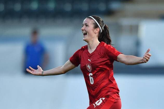 Fußball, Damen, EM Quali, Tschechien - Nordirland Czech s Eva Bartonova celebrate after scoring during the women s football European Cup 2017 qualifier match Czech Republic vs Northern Ireland, in Jablonec nad Nisou, Czech Republic, on Tuesday, June 7, 2016. (CTKxPhoto RadekxPetrasek) CTKPhotoP201606071022201  PER 7