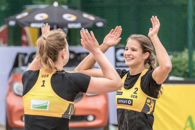 2 Chantal Laboureur 1 Julia Sude (GER) FiVB Worldtour Major Hamburg