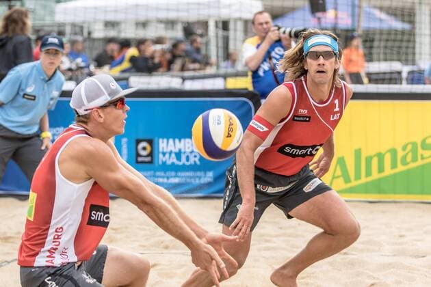 1 Aleksandrs Samoilovs 2 Janis Smedins (LAT) FiVB Worldtour Major Hamburg