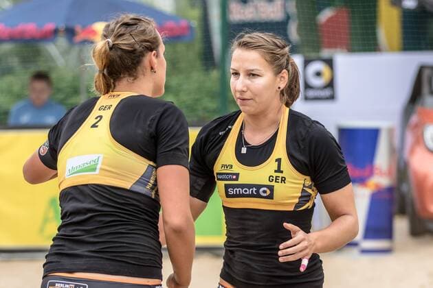 2 Victoria Bieneck 1 Julia Großner (GER) FiVB Worldtour Major Hamburg