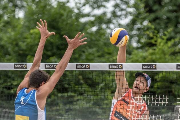1 Alexander Brouwer (NED) - 2 Zoupani Nikos (GRE) FiVB Worldtour Major Hamburg