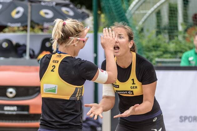 1 Teresa Mersmann 2 Isabel Schneider (GER) FiVB Worldtour Major Hamburg