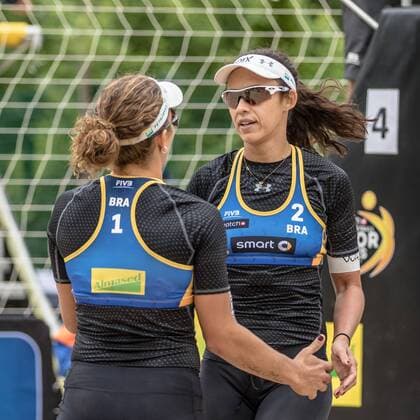 1 Larissa Franca Maestrini 2 Talita Da Rocha Antunes (BRA) FiVB Worldtour Major Hamburg