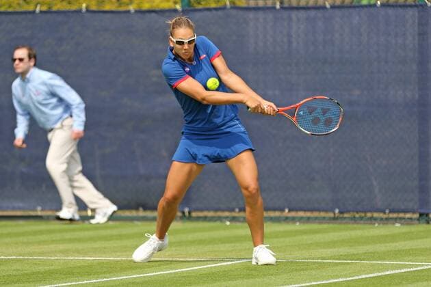 08.06.2016. Nottingham Tennis Centre, Nottingham, England. Aegon WTA Tennis Damen Nottingham Open Day 5. Nicole Melichar of USA playing in the doubles with Alicia Rosolska of Poland xDavidxKissmanx  ActionPlus11746433