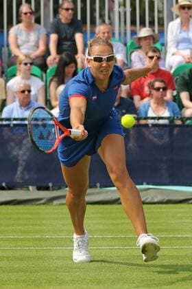 08.06.2016. Nottingham Tennis Centre, Nottingham, England. Aegon WTA Tennis Damen Nottingham Open Day 5. Nicole Melichar of USA in action in the doubles xDavidxKissmanx  ActionPlus11746438