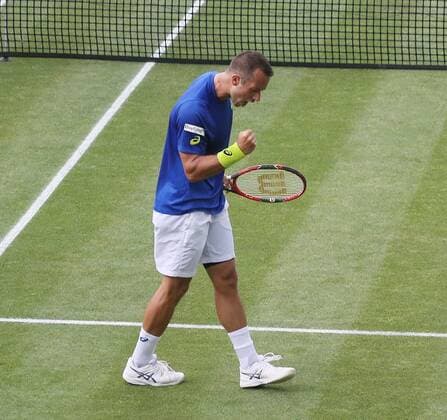 Tennis MercedesCup Stuttgart 08.06.2016 Tennis ATP Tennis Herren MercedesCup Stuttgart beim TC Weissenhof Philipp Kohlschreiber (GER) jubelt über Sieg gegen Denis Kudla ( USA):