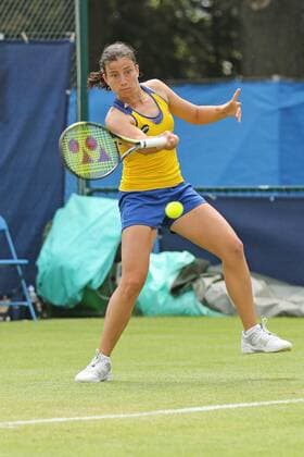 08.06.2016. Nottingham Tennis Centre, Nottingham, England. Aegon WTA Tennis Damen Nottingham Open Day 5. Forehand from Anastasija Sevastova of Latvia xDavidxKissmanx  ActionPlus11746458