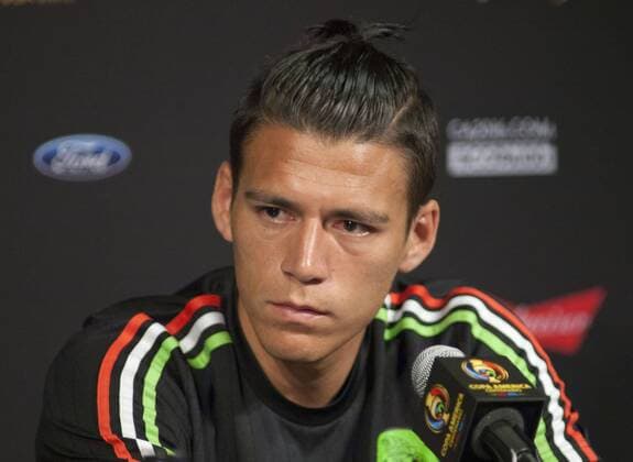 Player of Mexico national soccer team Hector Moreno speaks during a press conference PK Pressekonferenz in Pasadena, US, 08 June 2016. Mexico will face Jamaica as part of Copa America Centenario soccer tournament. Press conference of Mexico !ACHTUNG: NUR REDAKTIONELLE NUTZUNG!  PAS03 20160609-636010543848568077