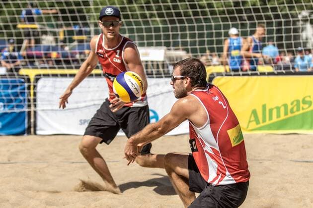 1 Chaim Schalk 2 Ben Saxton (CAN) FiVB Worldtour Major Hamburg