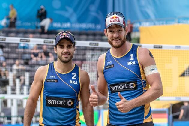 1 Alison Cerutti 2 Bruno Oscar Schmidt (BRA) FiVB Worldtour Major Hamburg