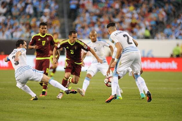 June 9, 2016 - Philadelphia, Pennsylvania, U.S - ALEXANDRA GUERRA (15) of Venezuela in action against Uruguay during the Copa America match held at Lincoln Financial Field in Philadelphia Pa Soccer 2016-Copa America-Uruguay Vs Venezuela. - ZUMArf1_