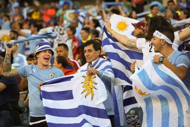 June 9, 2016 - Philadelphia, Pennsylvania, U.S - Fans of Uruguay cheer on their team during the Copa America match held at Lincoln Financial Field in Philadelphia Pa Soccer 2016-Copa America-Uruguay Vs Venezuela. - ZUMArf1_
