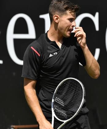 Dominic Thiem (AUT) fasst sich an Nase enttäuscht 10.06.2016 Tennis Mercedes-Cup Stuttgart Weißenhof 04.06..-12.06.2016 MercedesCup Stuttgart Weißenhof 2016