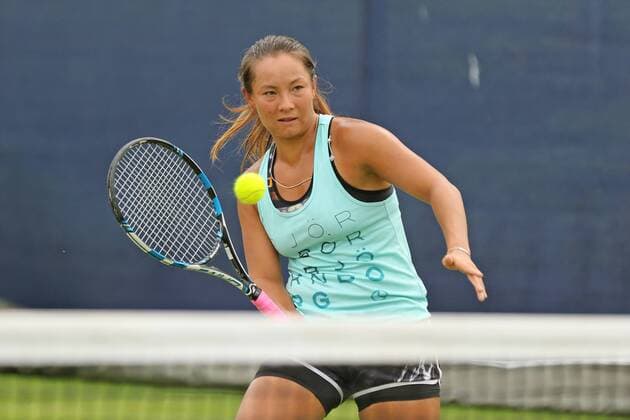 10.06.2016. Nottingham Tennis Centre, Nottingham, England. Aegon WTA Tennis Damen Nottingham Open Day 7. Tara Moore of Great Britain on practice court xDavidxKissmanx  ActionPlus11746931