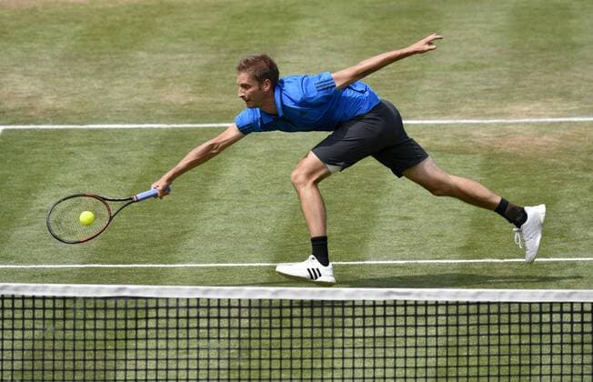 Florian Mayer (GER Aktion am Netz Netzangriff 10.06.2016 Tennis Mercedes-Cup Stuttgart Weißenhof 04.06..-12.06.2016 MercedesCup Stuttgart Weißenhof 2016