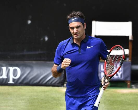 Roger Federer (SUI) Aktion jubelt nach Satzgewinn 10.06.2016 Tennis Mercedes-Cup Stuttgart Weißenhof 04.06..-12.06.2016 MercedesCup Stuttgart Weißenhof 2016