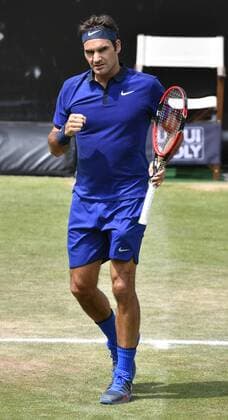 Roger Federer (SUI) Aktion jubelt nach Satzgewinn 10.06.2016 Tennis Mercedes-Cup Stuttgart Weißenhof 04.06..-12.06.2016 MercedesCup Stuttgart Weißenhof 2016