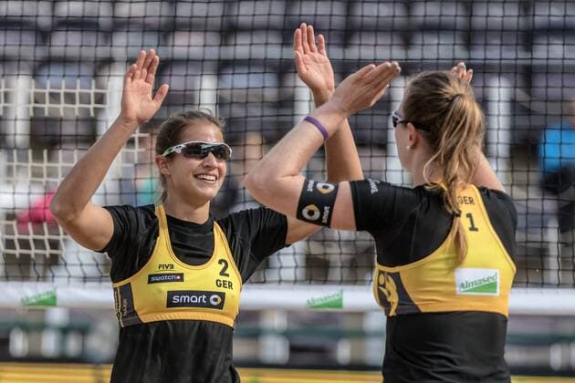2 Chantal Laboureur 1 Julia Sude (GER) FiVB Worldtour Major Hamburg