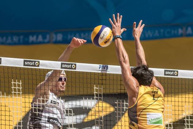 1 Jonathan Erdmann (GER) - 2 Lars Flüggen (GER) FiVB Worldtour Major Hamburg