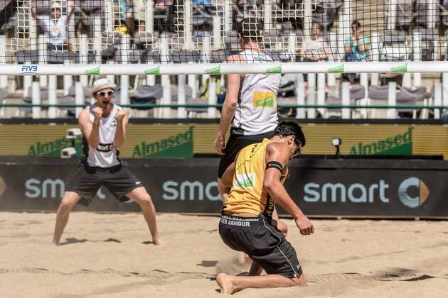 1 Jonathan Erdmann (GER) - 1 Markus Böckermann 2 Lars Flüggen (GER) FiVB Worldtour Major Hamburg