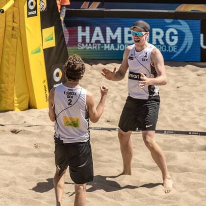 1 Markus Böckermann 2 Lars Flüggen (GER) FiVB Worldtour Major Hamburg