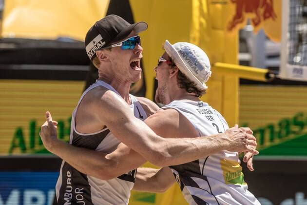 1 Markus Böckermann 2 Lars Flüggen (GER) FiVB Worldtour Major Hamburg