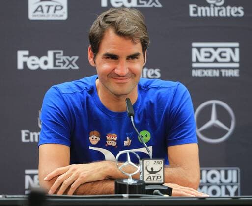 10.06.2016, Mercedes Cup Stuttgart, ATP Tennis Herren Tour, Tennis im Bild: Roger Federer (SUI) Sieger bei der PK