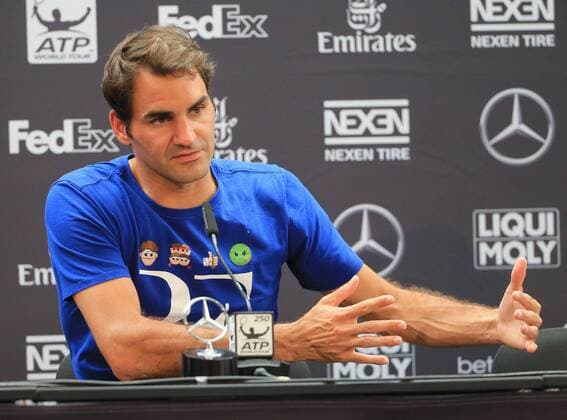 10.06.2016, Mercedes Cup Stuttgart, ATP Tennis Herren Tour, Tennis im Bild: Roger Federer (SUI) Sieger bei der PK
