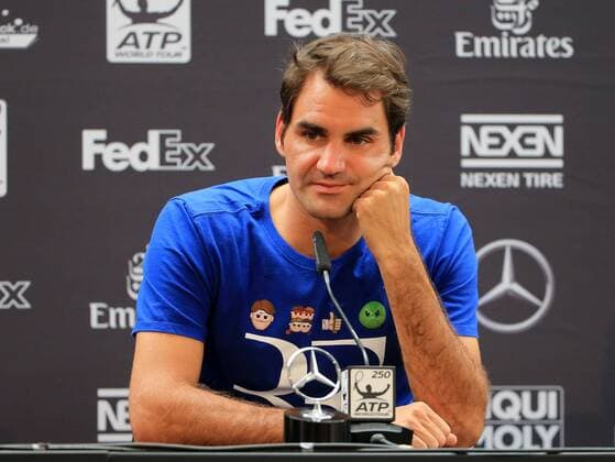 10.06.2016, Mercedes Cup Stuttgart, ATP Tennis Herren Tour, Tennis im Bild: Roger Federer (SUI) Sieger bei der PK