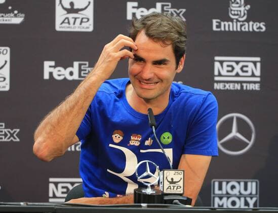 10.06.2016, Mercedes Cup Stuttgart, ATP Tennis Herren Tour, Tennis im Bild: Roger Federer (SUI) Sieger bei der PK
