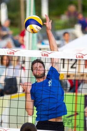 Angriff Simon Tischer (VfB Friedrichshafen)Stadtwerke am See Beach Cup; LBS Cup Beachvolleyball Friedrichshafen, Promenade, Friedrichshafen Germany, 20160610; Friedrichshafen Copyright: Wuechnerx xEibner-Pressefoto EP_nwr