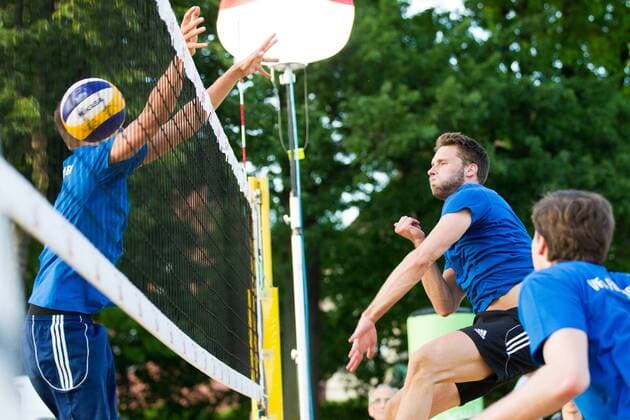 Angriff Simon Tischer (VfB Friedrichshafen); LBS Cup Beachvolleyball Friedrichshafen, Promenade, Friedrichshafen Germany, 20160610; Friedrichshafen Copyright: Wuechnerx xEibner-Pressefoto EP_nwr