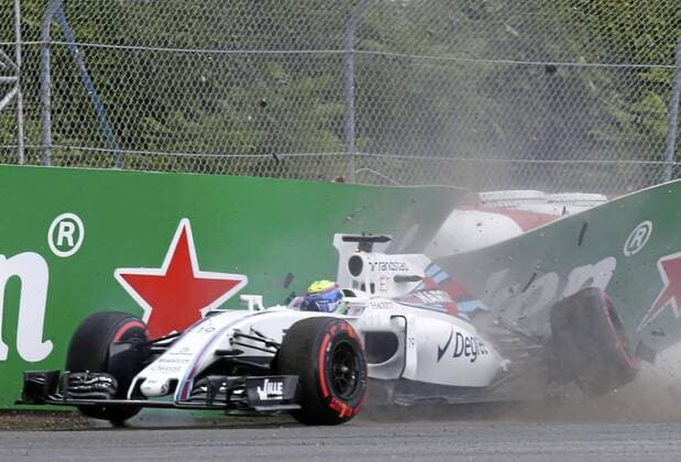 Crash Felipe Massa. First practice session of Canada F1 GP at Gilles Villeneuve circuit. In this picture, Felipe Massa s accident. xRUBIOx  RV RACING PRESS