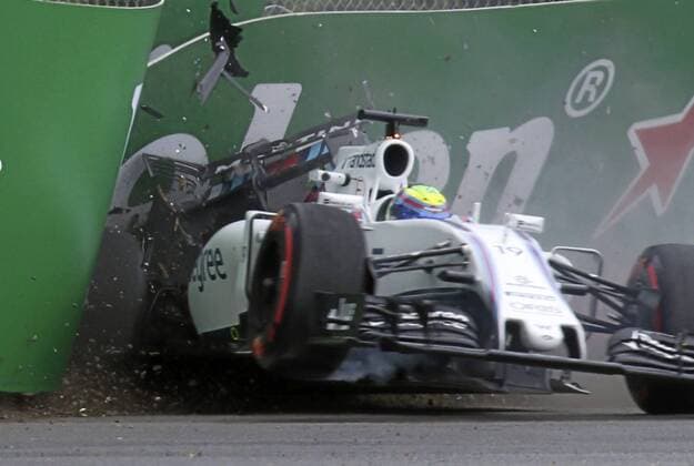 Crash Felipe Massa. First practice session of Canada F1 GP at Gilles Villeneuve circuit. In this picture, Felipe Massa s accident. xRUBIOx  RV RACING PRESS