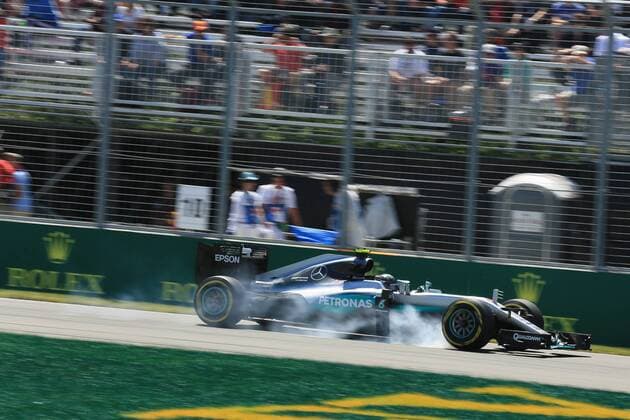 10.06.2016. Montreal, Canada. F1 Grand Prix of Canada, free practise. Mercedes AMG Petronas W07 Hybrid & x2013; Nico Rosberg locks up his tyres xLeannexBoonx  ActionPlus11747196