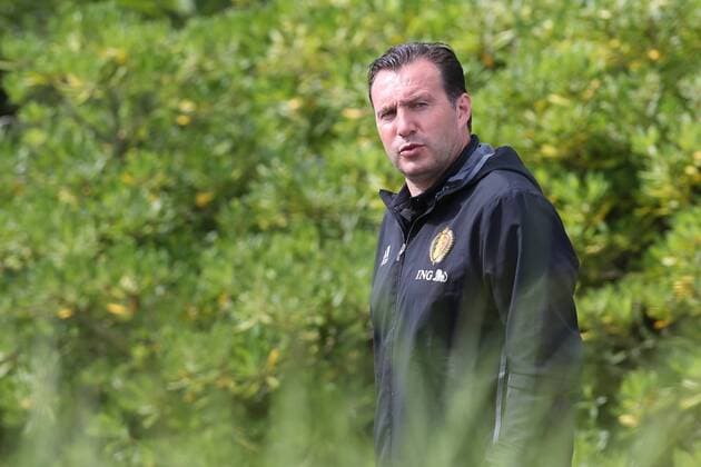 Belgium s head coach Marc Wilmots arrives for a training session of Belgian soccer team Red Devils, during the preparations for the upcoming Euro 2016 UEFA European Championship EM Europameisterschaft in France, on Saturday 11 June 2016, in Bordeaux, France. The Euro2016 tournament is taking place from 10 June to 10 July. BRUNOxFAHY  x04869310x