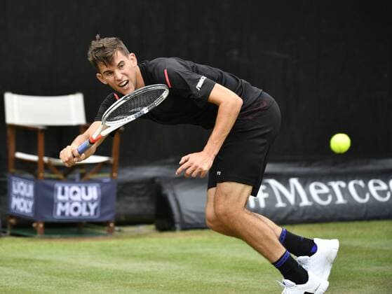 Dominic Thiem (AUT) Aktion 11.06.2016 Halbfinale Tennis Mercedes-Cup Stuttgart Weißenhof 04.06..-12.06.2016 MercedesCup Stuttgart Weißenhof 2016