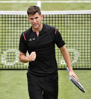 Dominic Thiem (AUT) jubelt über gewonnenen Punkt 11.06.2016 Halbfinale Tennis Mercedes-Cup Stuttgart Weißenhof 04.06..-12.06.2016 MercedesCup Stuttgart Weißenhof 2016