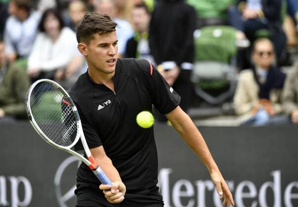 Dominic Thiem (AUT) Aktion 11.06.2016 Halbfinale Tennis Mercedes-Cup Stuttgart Weißenhof 04.06..-12.06.2016 MercedesCup Stuttgart Weißenhof 2016